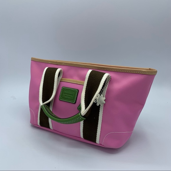 Coach Bag Canvas Mini Hampton Satchel Bag - Picture 15 of 16